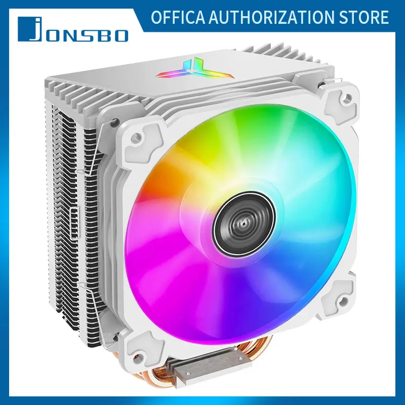 

Радиатор для процессора Jonsbo CR1000, 4 контакта, 4 тепловых трубы, регулировка скорости, 12 мм, бесшумный цветной LED-вентилятор для Intel 775 1155 1156 AMD AM4 ...