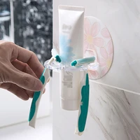 bathroom accessories disc multicard slot toothbrush holder rack toothbrush organizer hanging set storage wall mounted toothbrush