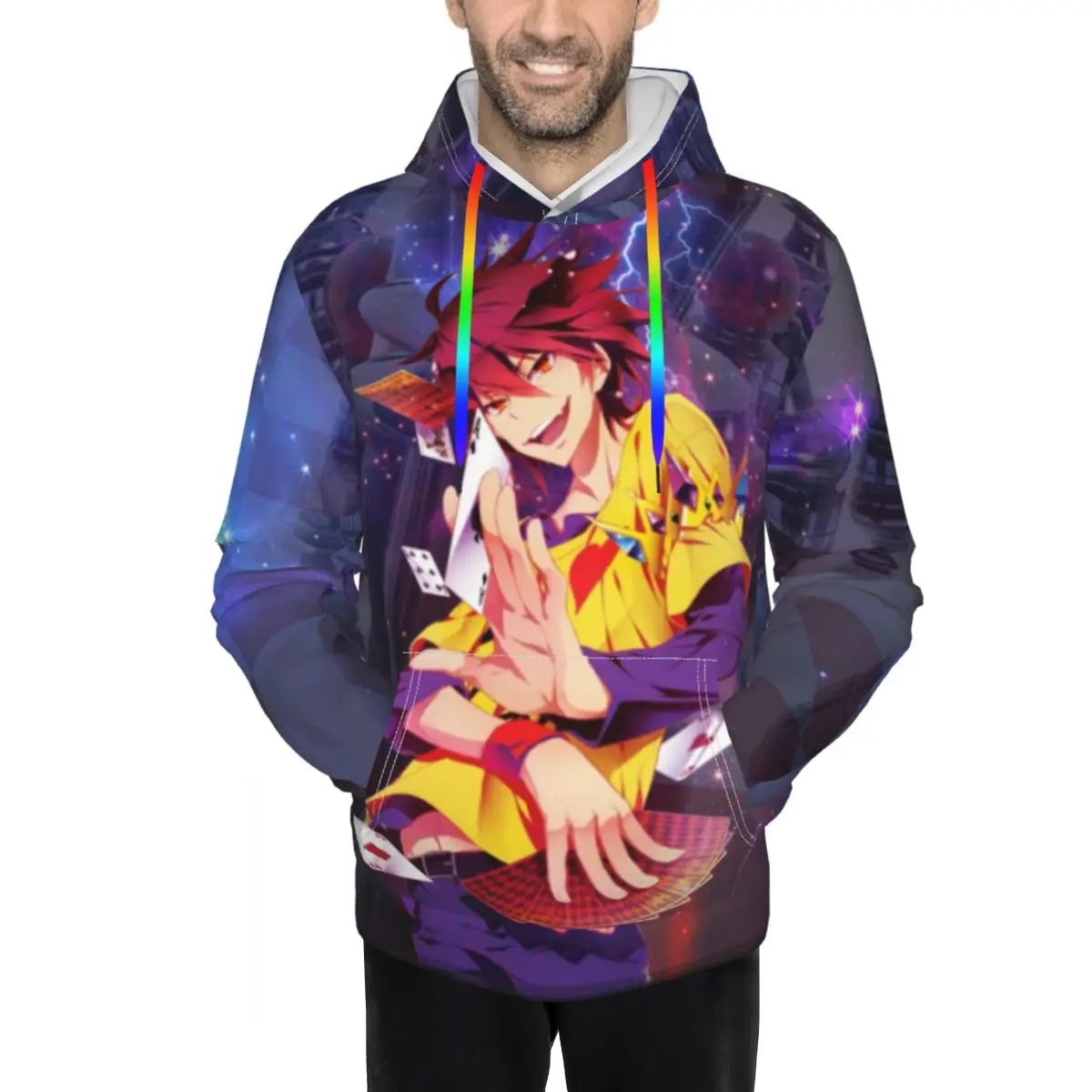

No Game No Life printer Breathable t shirt cute male Breathable t shirt foam mens t shirt