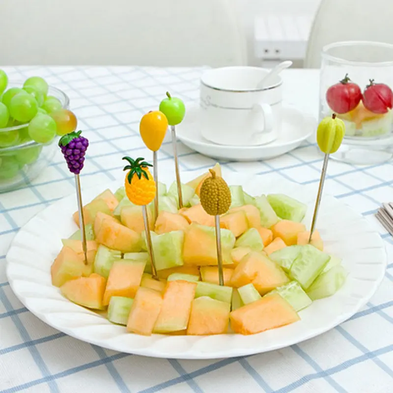 Для закуски фруктовых салатов десертов мини вилки 6 шт./компл. небольшие