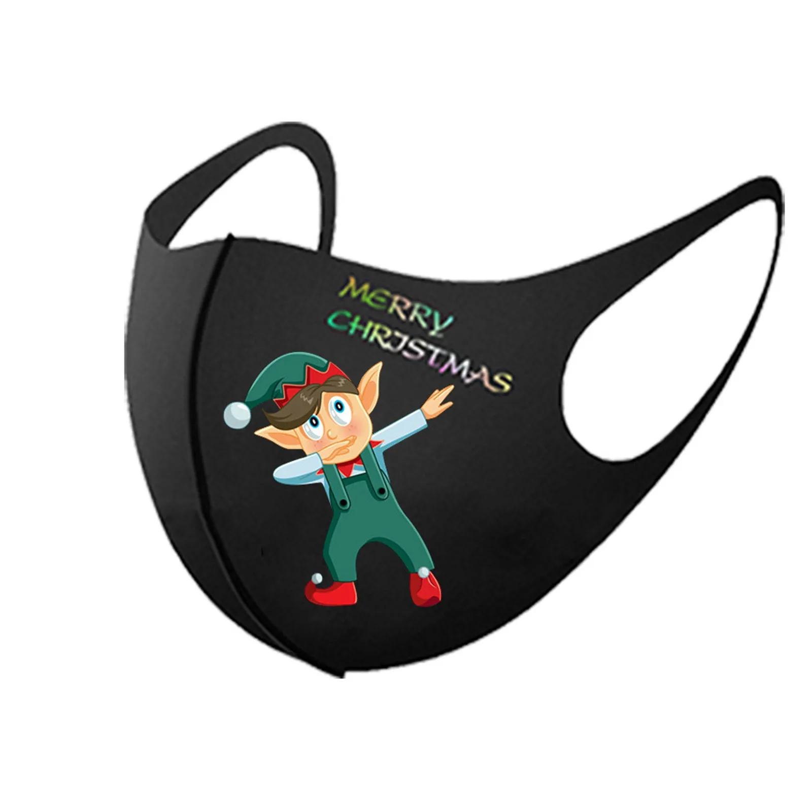 

Christmas Print Cloth Mask For Kids Children Reusable Washable Mouth Mask Cover Navidad Halloween Cosplay Mascarillas Infantiles