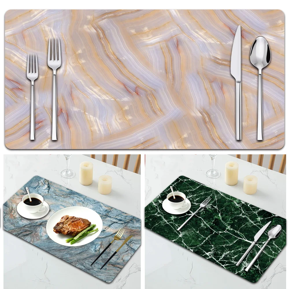 

Кухонная подставка под столовую посуду, коврик для стола 30 см x 60 см, из искусственной кожи моющиеся коврики и подставки, кухонные аксессуары