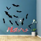 12 шт., съемные 3d-наклейки летучие мыши