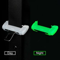universal car safety belt buckle protector silicone anti scratch seat belt buckle clip interior button case luminous cover white