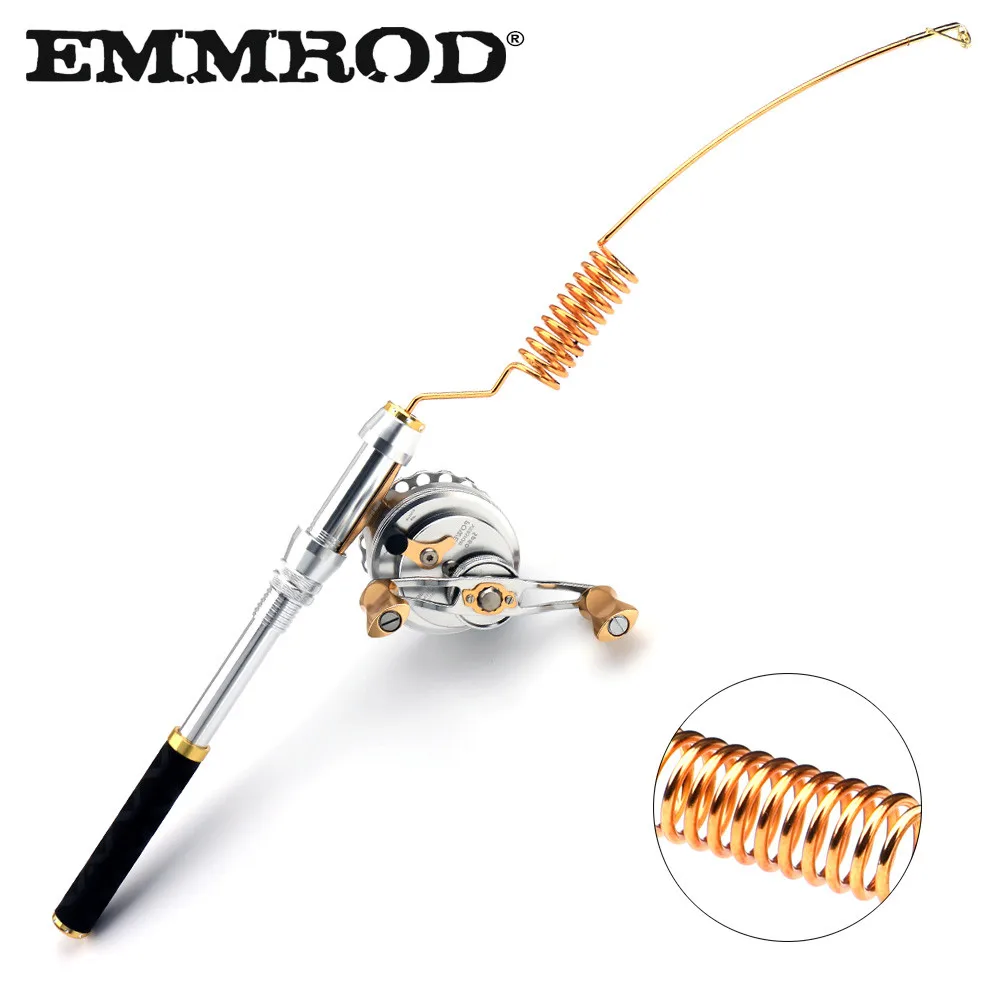 EMMROD 56CM Aluminum alloy retractable handle Ice fishing Rod Fishing supplies IZL-SP enlarge