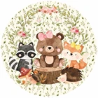 Декор для детской фотостудии Sensfun, фон для фотографирования с изображением животных, лисы, коричневого цвета