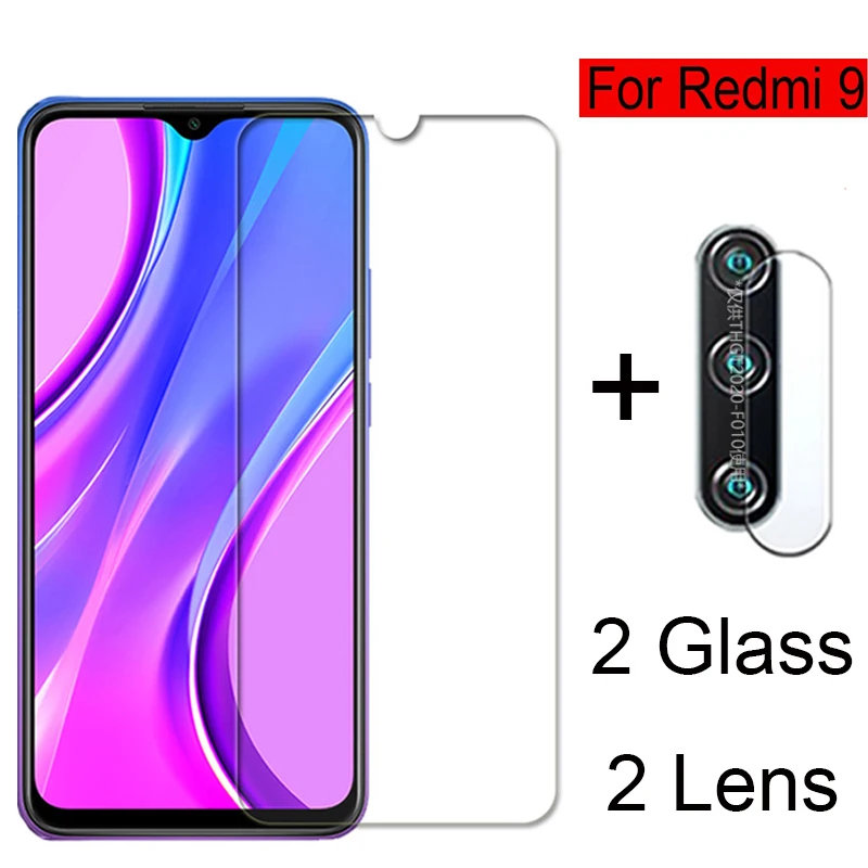 Пленка для камеры 4 в 1 + закаленное стекло Xiaomi Redmi 9 взрывозащищенное защитное