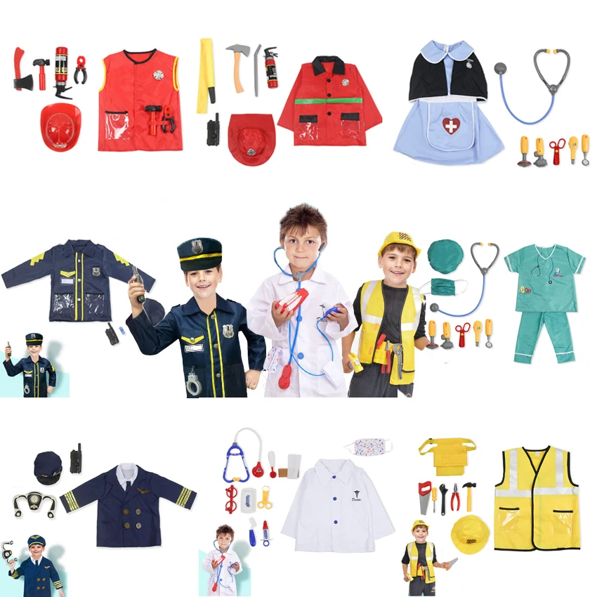 Унисекс Детская профессиональная униформа костюмы для косплея на Хэллоуин пилот