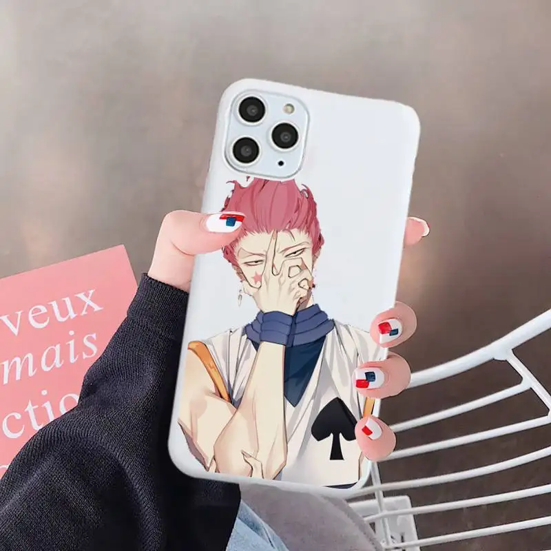 

Hisoka Anime Hunter X hunter Phone Case White Candy Color for iPhone 6 7 8 11 12 s mini pro X XS XR MAX Plus