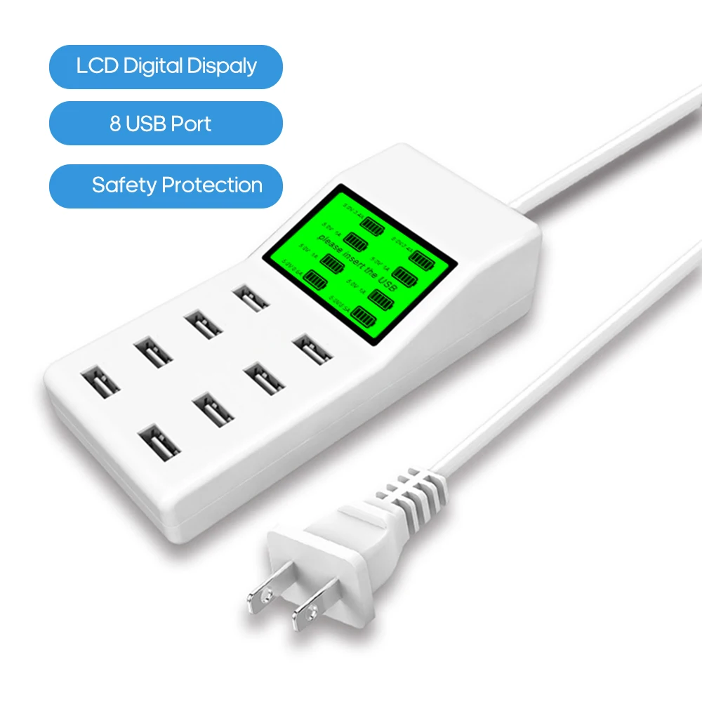 Умные зарядные устройства USB с ЖК-дисплеем интеллектуальная безопасность