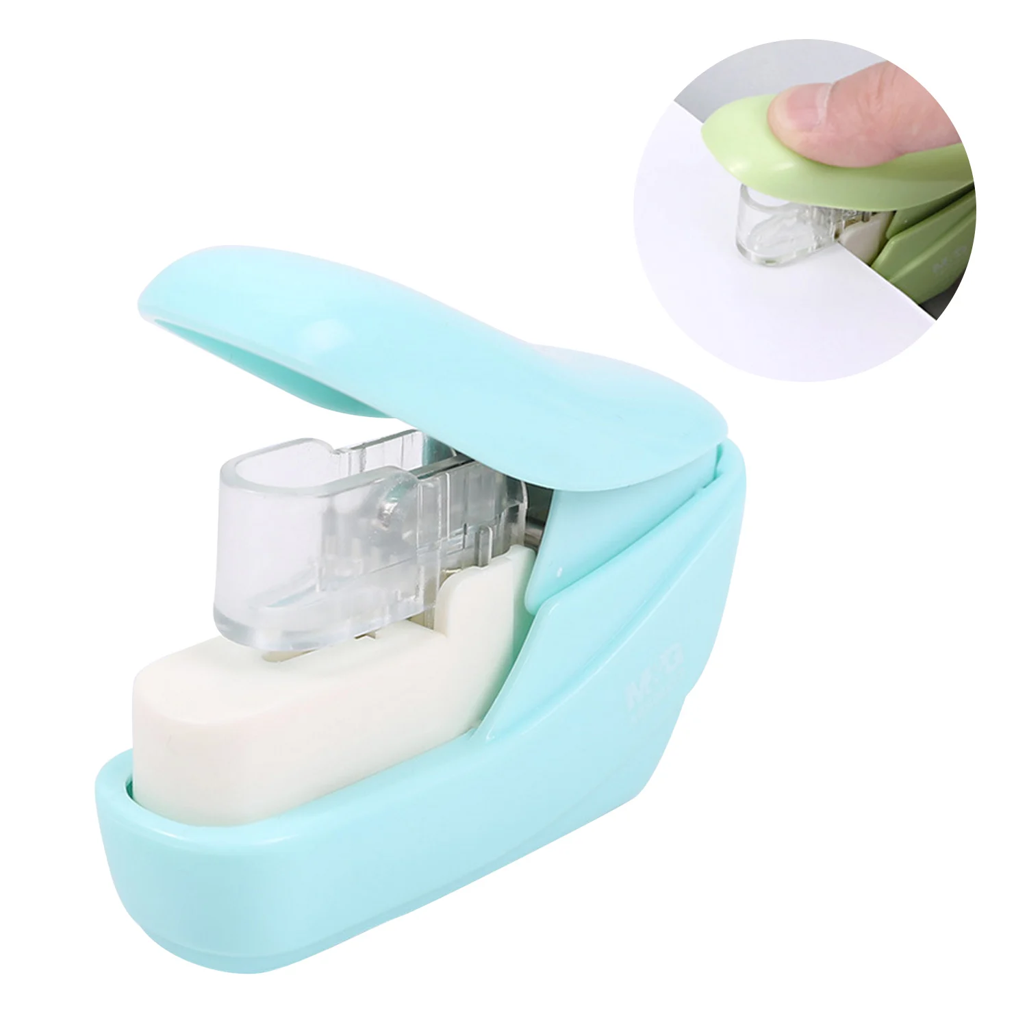 Не имеет гвоздей без скоб сшивная машина мини милый защитная Бумага Clinch степлер