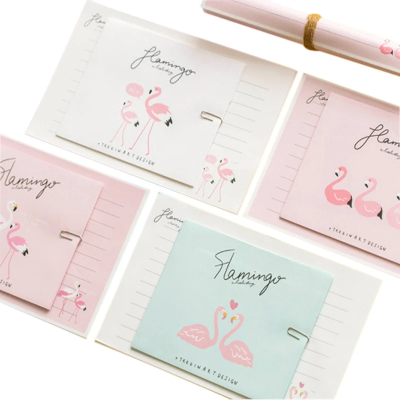 1 шт./лот 6 стилей Розовый Белый Фламинго любовь письмо бумажный конверт модный