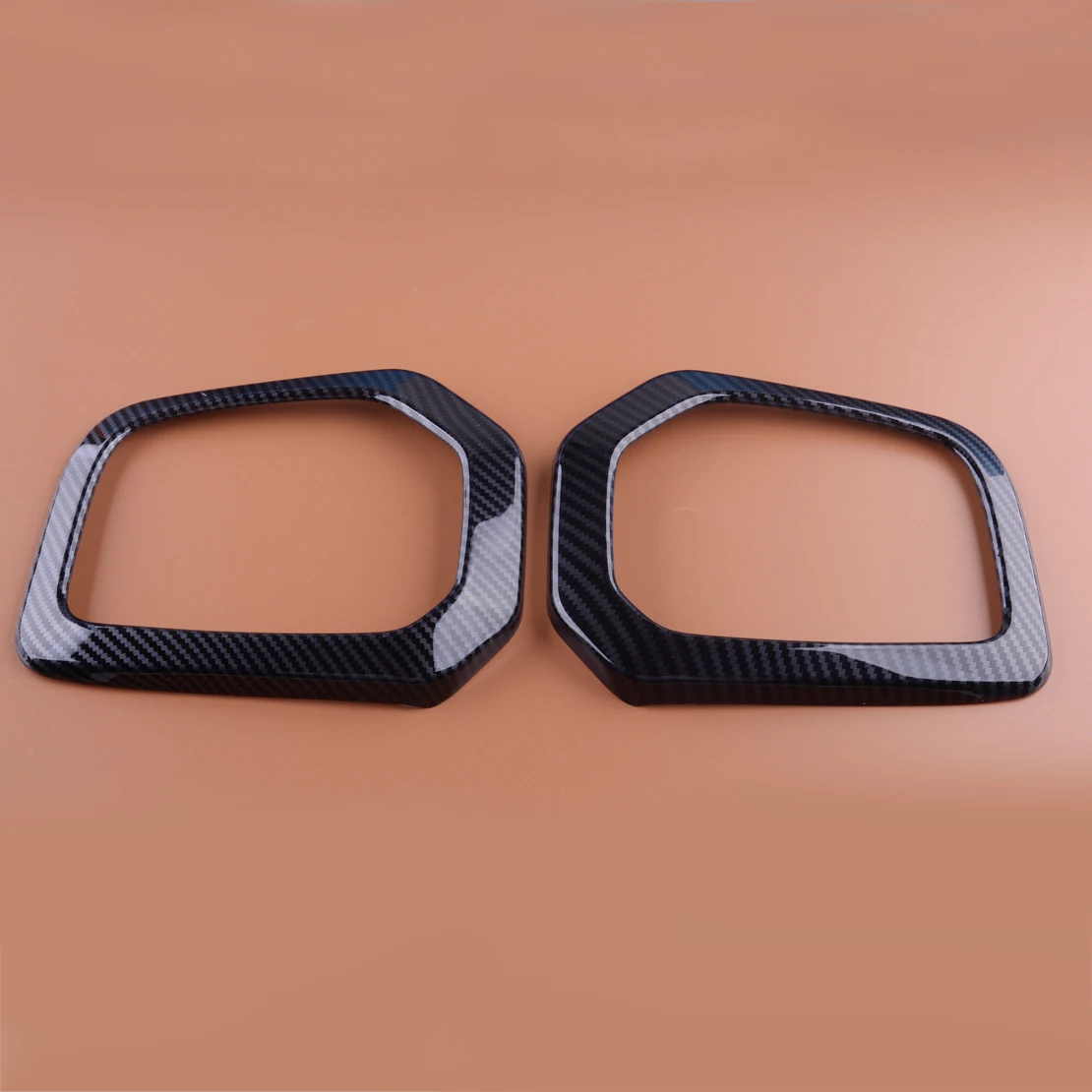 

2Pcs Car Front Fog Light Lamp Cover Trim Frame ABS Decoration Fit for Toyota Tacoma 2016 2017 2018 2019 2020 Carbon Fiber Style
