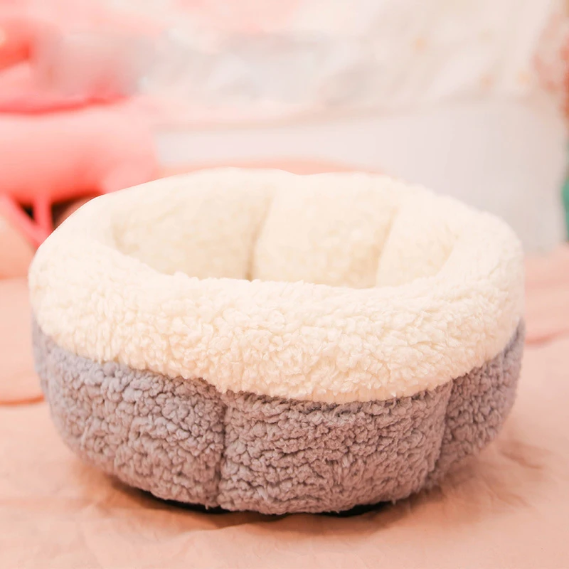 Smartpet круглые плюшевые кошки кровать домашние легкие теплые зимние кошка