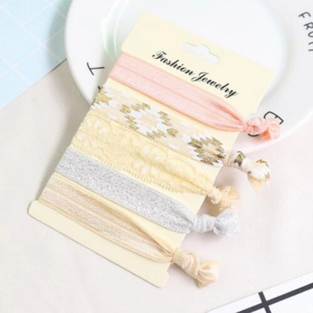 6 шт./лот простая резинка для волос Набор резинок женщин и девочек детские