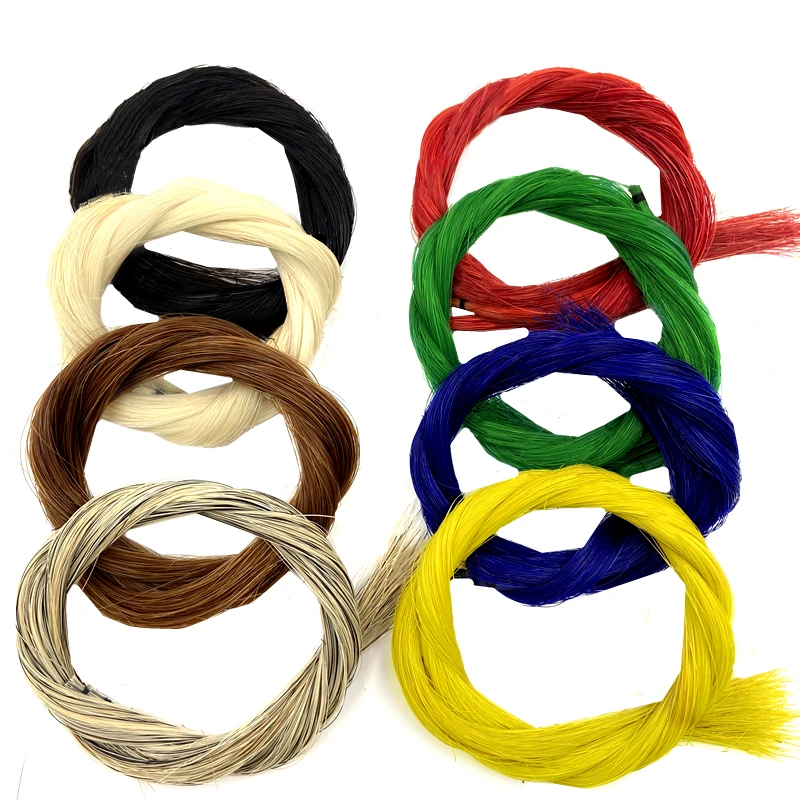 50g best quality Stallion Siberian//Mongolia natural horsehair viola violin cello bass bow hair horse tail | Спорт и развлечения