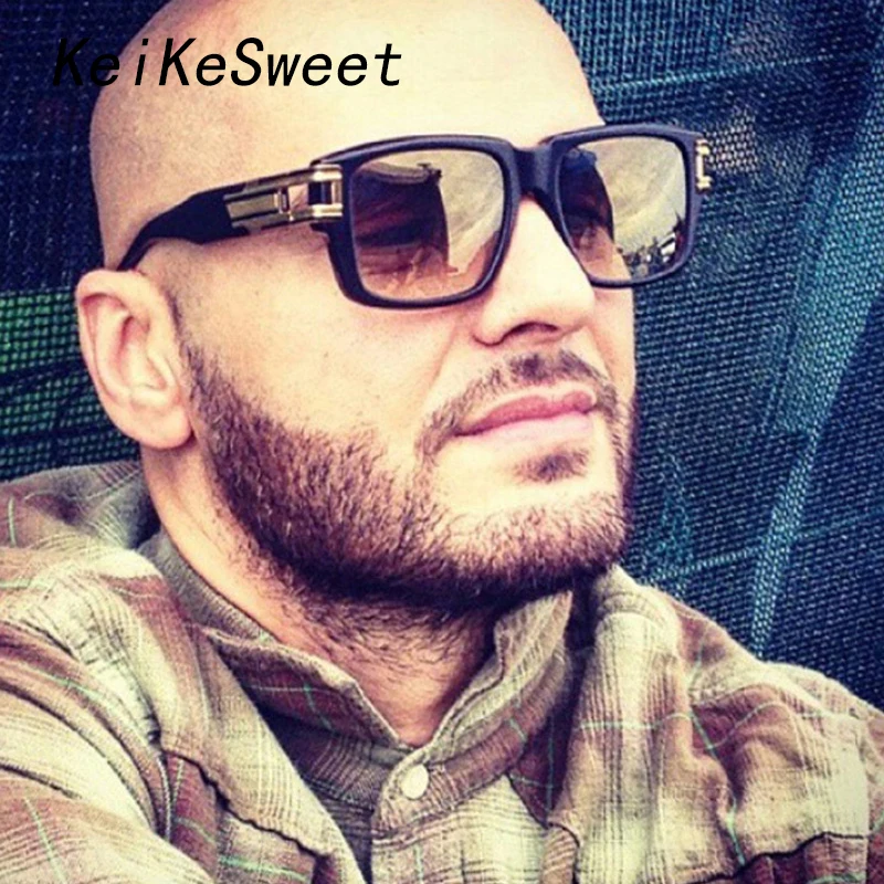 Мужские зеркальные солнцезащитные очки KeiKeSweet роскошные Брендовые вечерние
