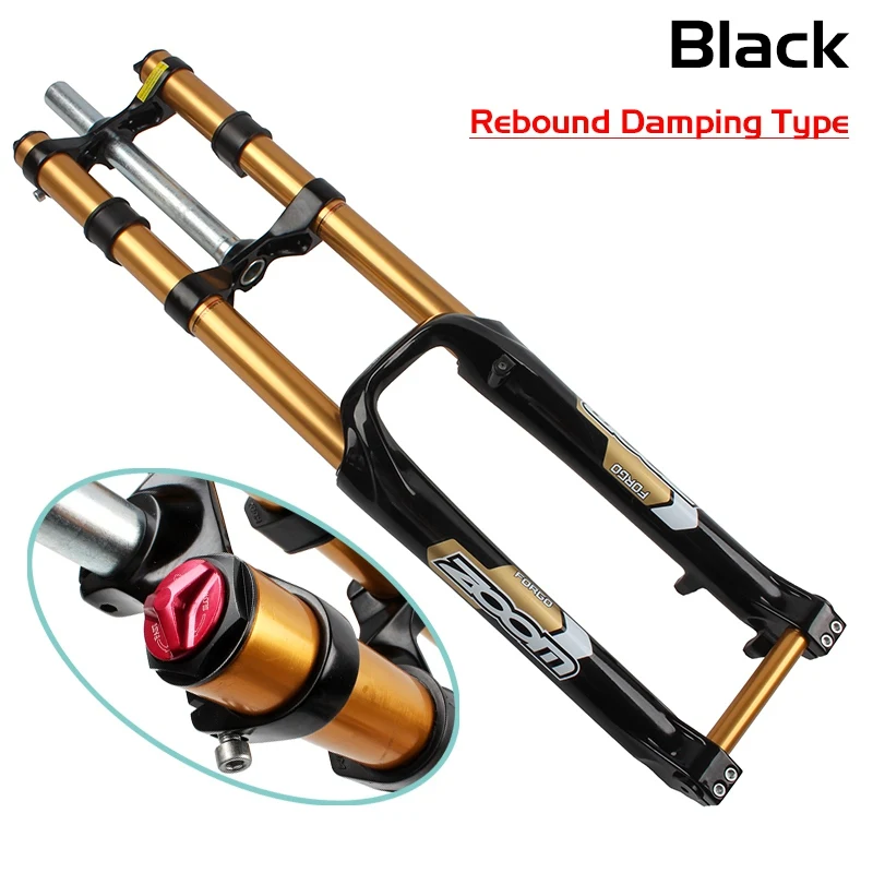 Black-Damping ZOOM 680DH AMS 2" дисковый тормоз DH для горного велосипеда, подвесная Вилка передней оси, детали для велосипеда 170 мм, амортизирующая Велосипедная вилка для горного велосипеда - Цвет: Black-Damping
