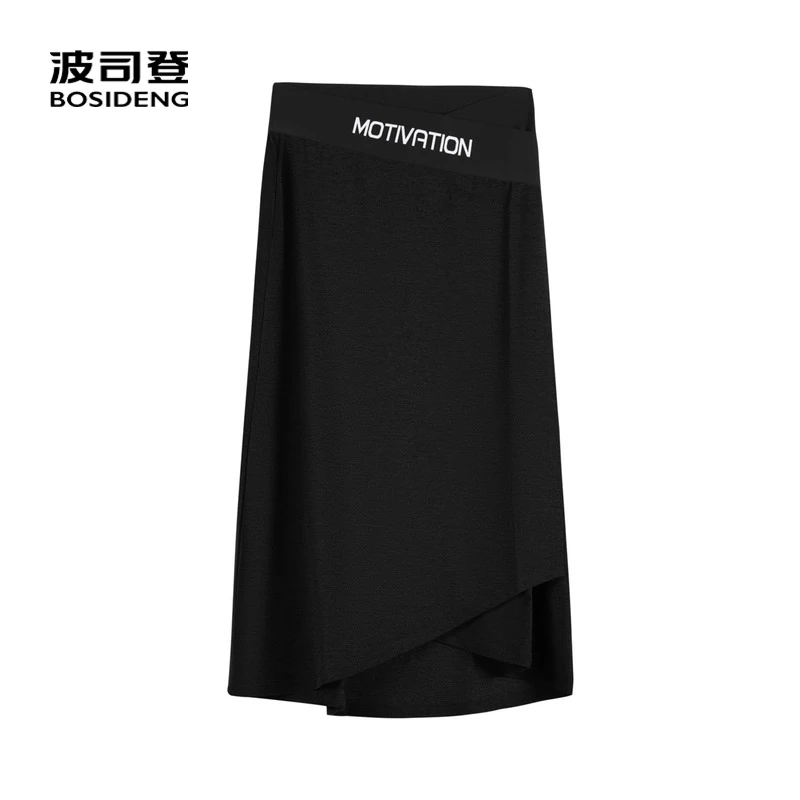 

BOSIDENG Summer Women Skirt long skirt office lady sport style B90422118