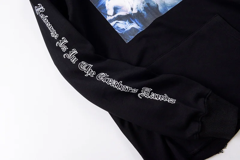 

2020 New REVENGE White Heaven Hoodies Men Women HipHop Streetwear Hooded Sweatshirts Men Pullovers