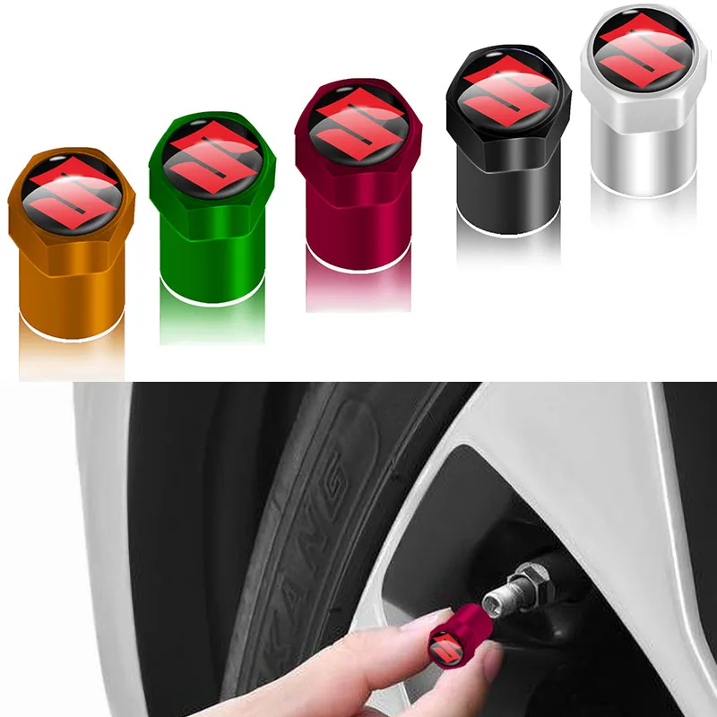 4 шт. бейдж металлический для автомобилей колпачки вентиля шин Обод шины