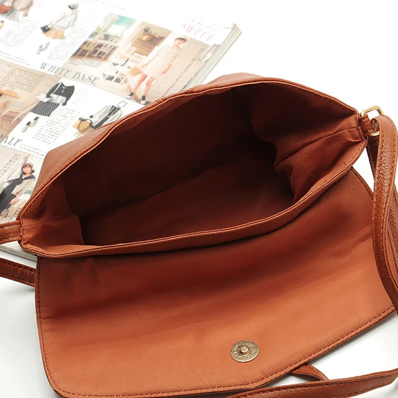 

Ladies Crossbody Messenger Shoulder Bags PU Leather Messenger luxury handbags High Quality Hasp Envelope Women Handbag