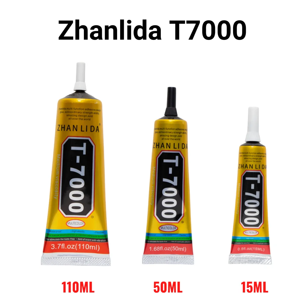 15ML 50ML 110ML Zhanlida T7000 Black Contact Adhesive LCD Display Frame Smart Phone Screen Bonding Glass Repair Glue