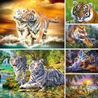 Алмазная живопись с тигром 5D, животное, алмазная вышивка, украшение для дома, живопись, полноразмерная алмазная живопись, картина на стену