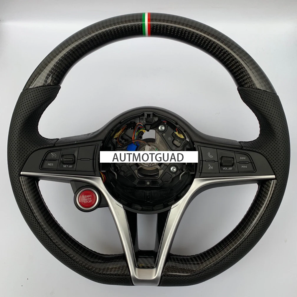 

Real Carbon Steering Wheel for Alfa Romeo Giulia 2017 Stelvio 2017