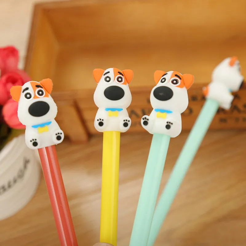 Горячее предложение! гелевая ручка для немой собаки Kawaii, креативные милые черные чернильные инструменты, канцелярские принадлежности для студентов