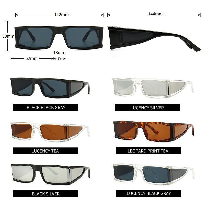 

Square Brand Sun glasses For Women Men Oversized One Piece Fashion Flat Top Pilot Sunglasses 2021 Vintage Gradient Shades UV400