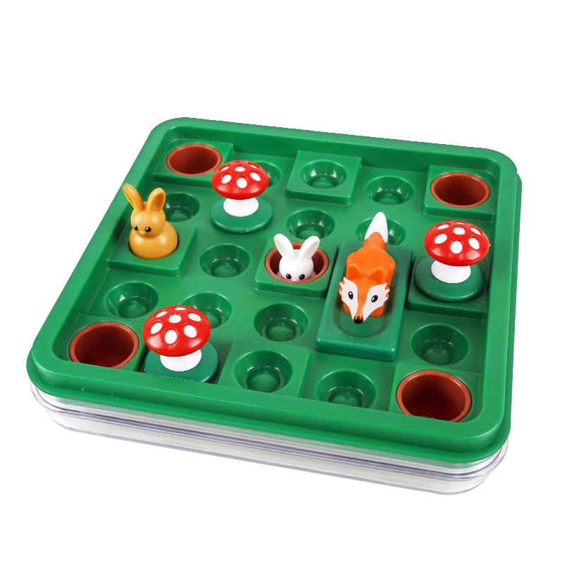 Jumpin rabbit-juego inteligente para ni&ntilde;os, juguete de rompecabezas de mesa port&aacute;til con apariencia visual, entrenamiento de memoria, coloca el nivel para mover el bloque a trav&eacute;s de t-0