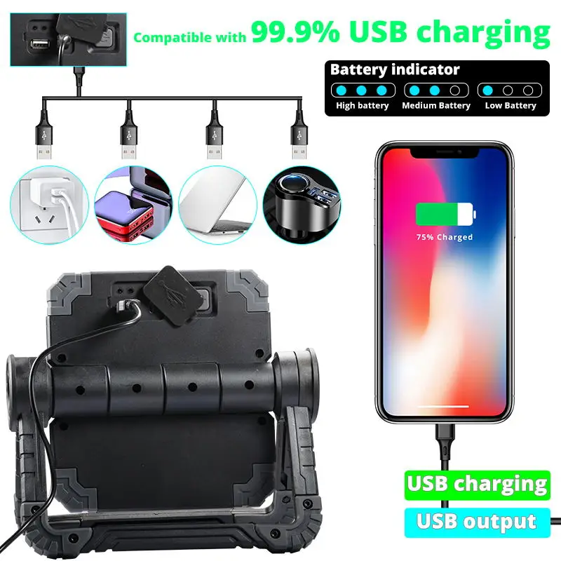 Складной светодиодный светильник с поворотом на 360 градусов 150 Вт поисковый для