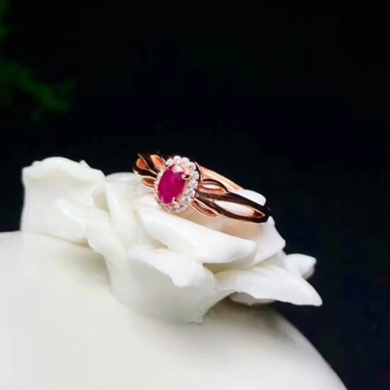 Женское серебряное кольцо с рубином диаметром 925 карата | Украшения и аксессуары