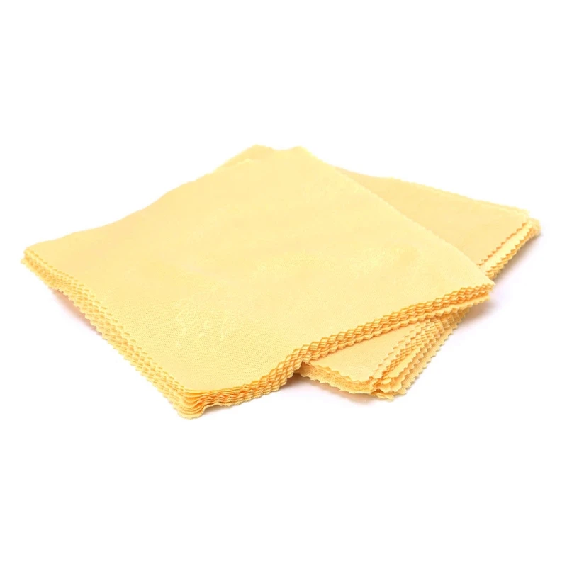 

100PC Clean Polishing Cloth for Sterling Silver Gold Platinum Jewelry Anti Dust