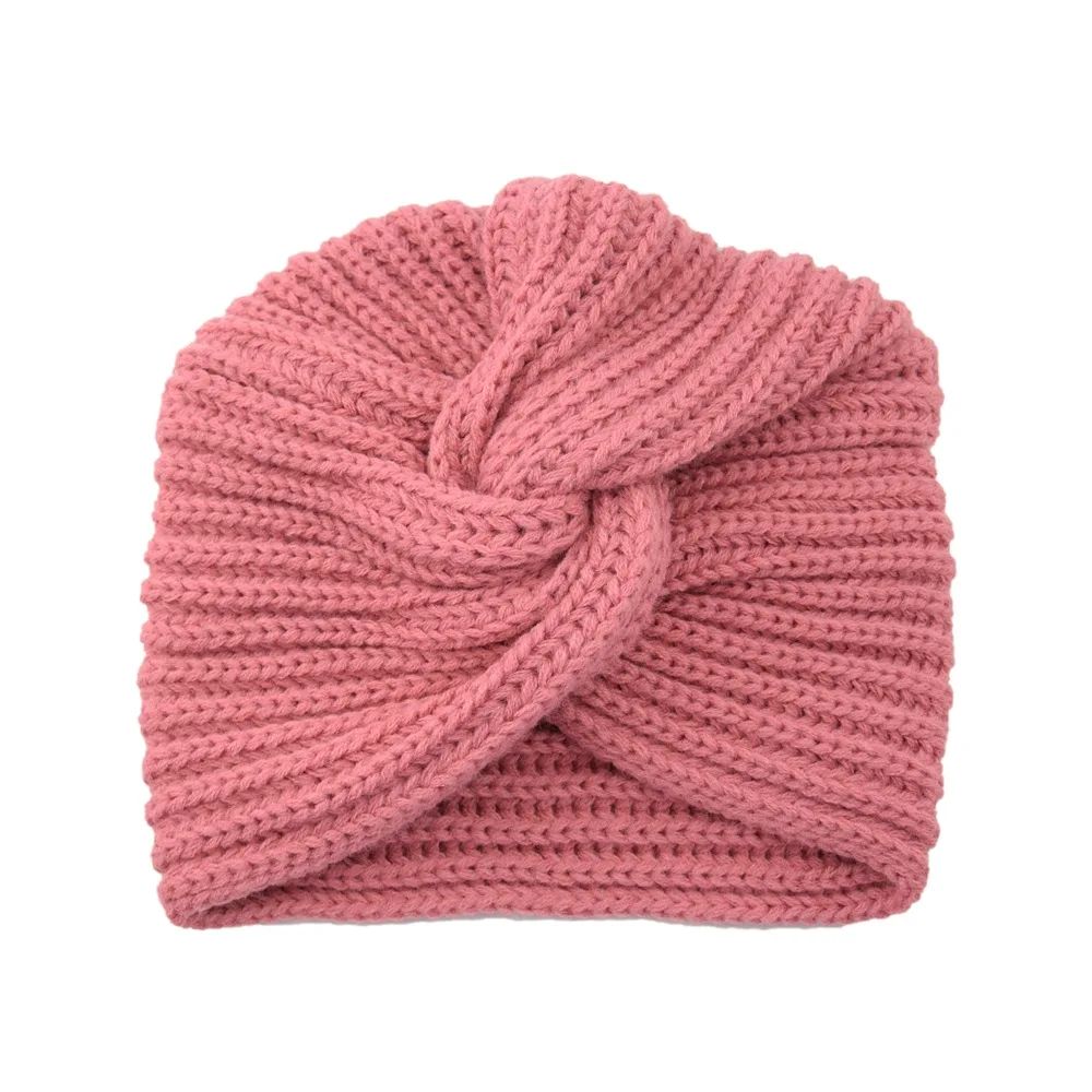 Розовый Европейский и американский имитация кашемира крест индийский головной убор мусульманская шляпа шерстяная вязаная шапка головной убор шапка Баотоу - Цвет: Розовый