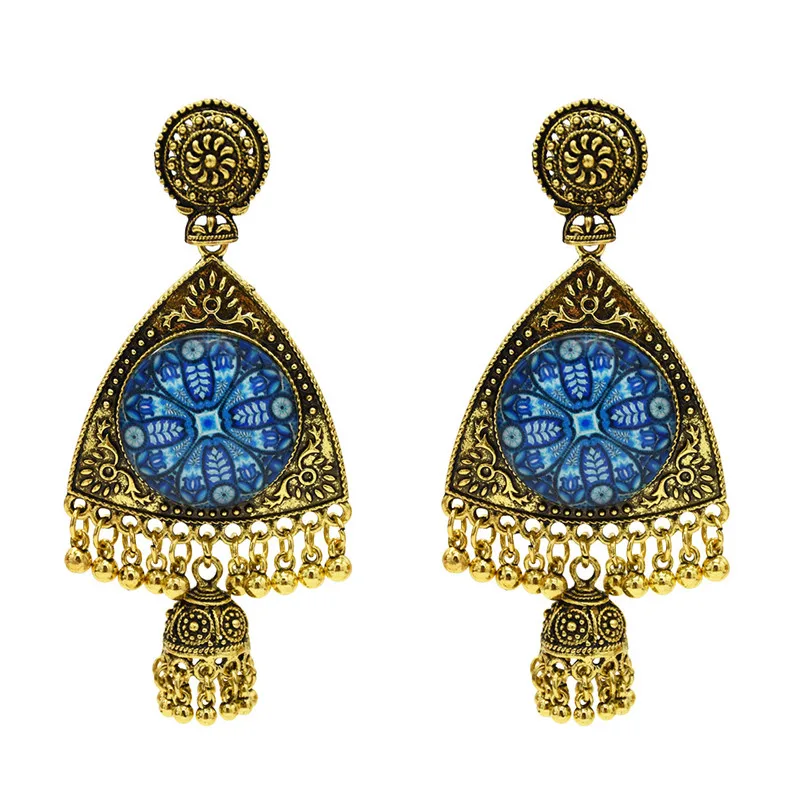 

Thailand India Retro Earrings Belly Dance Earrings Accessories Bohemian Ethnic Style Jewelry For Women Bells Tassel Accessories