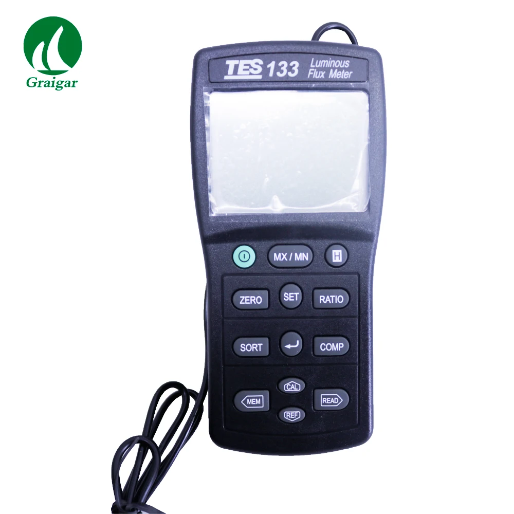Цифровой измеритель светового потока TES-133 тестер яркости Lux с программным