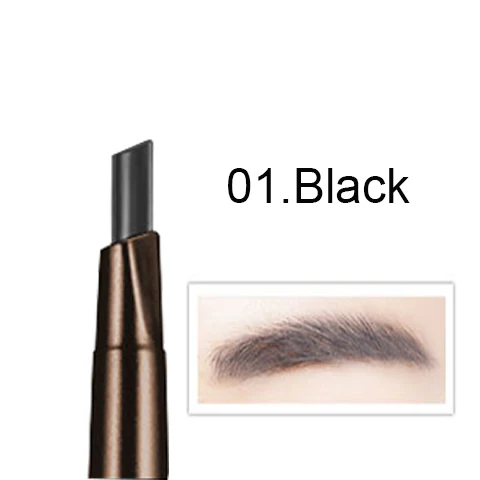 01Black Макияж карандаш для бровей водостойкий натуральный стойкий 5 цветов Availabe тени для бровей Косметика коричневый цвет макияж - Цвет: 01Black