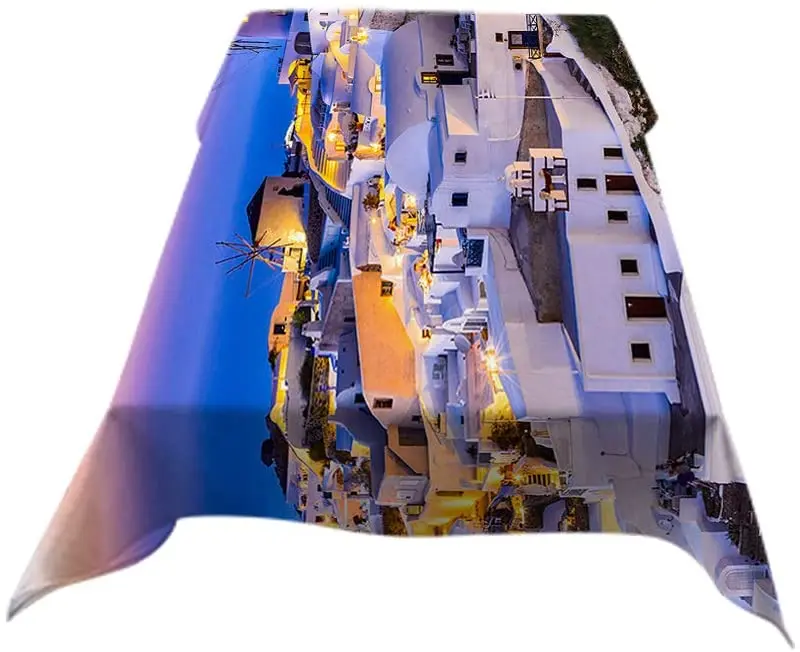 Элегантные скатерти в виде Белого дома улицы ветряные мельницы греческий остров