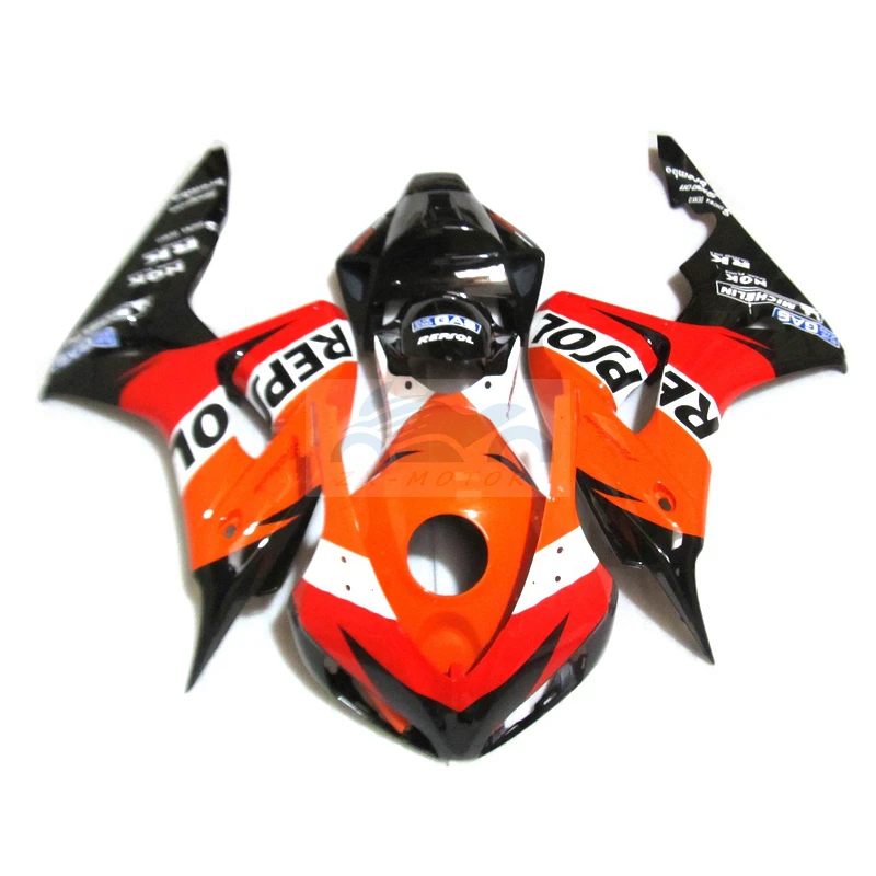 

Оранжево-черный новый комплект обтекателей Подходит для Honda CBR 1000rr 06 07 обтекатели CBR1000RR 2006 2007 детали кузова инъекция NA32