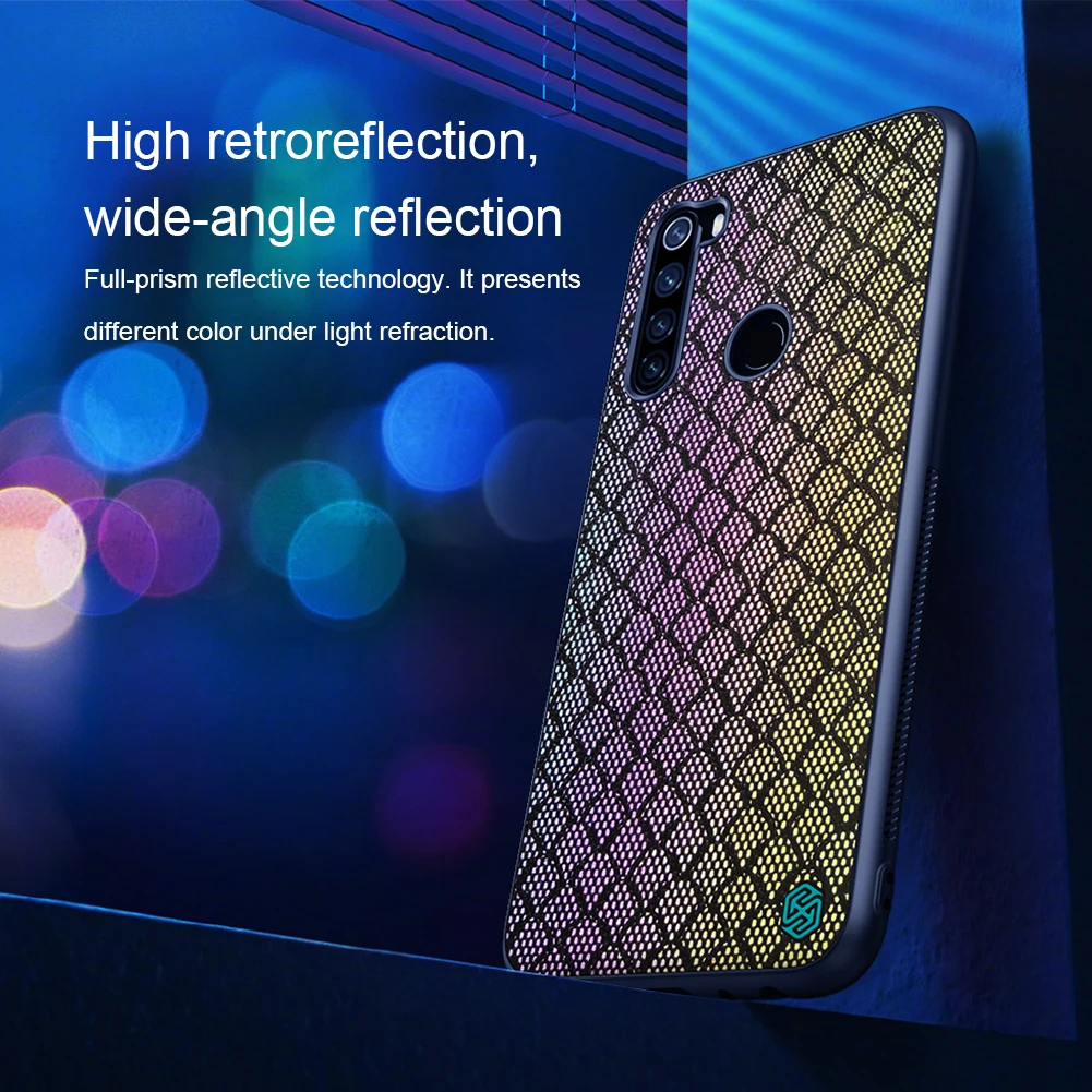 Для Xiaomi Redmi Note 8 Pro NILLKIN Twinkle чехол Роскошный гибкий ТПУ PC задняя крышка полиэфирная сетка светоотражающий чехол для телефона Fundas