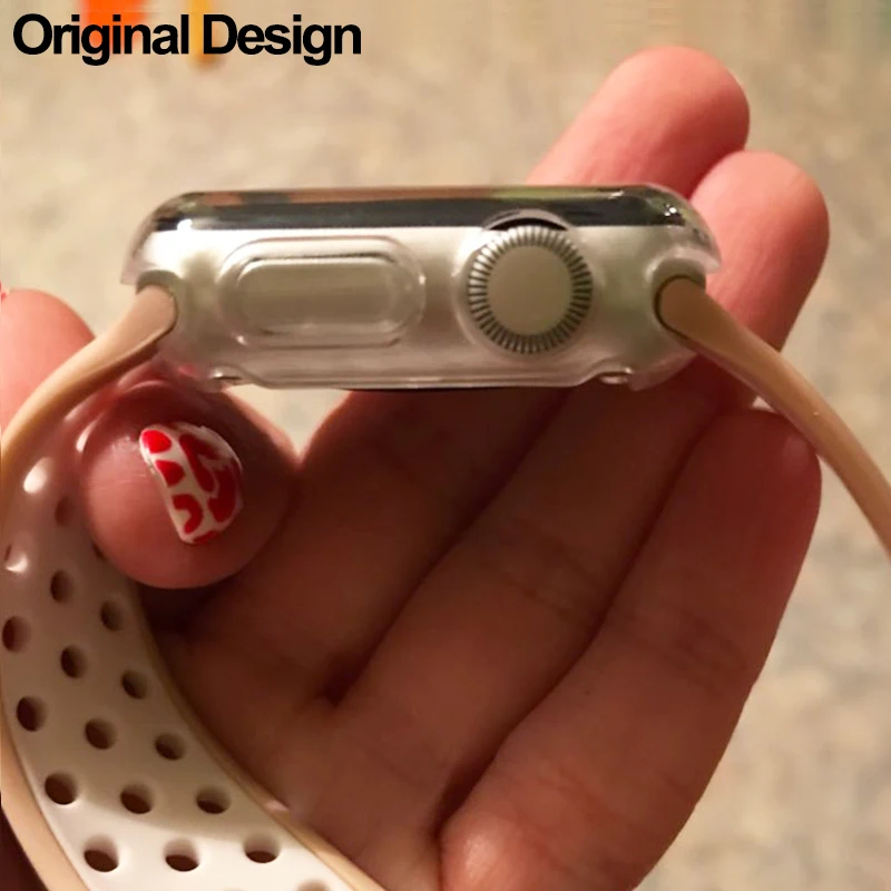 Чехол для Apple Watch Series 3 2 1 38 мм 42 элегантный мягкий прозрачный ТПУ чехол защиты