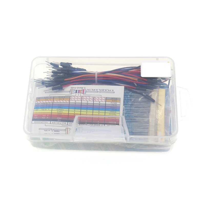 

for Arduino Resistor /LED / Capacitor / Jumper Wires / Breadboard Resistor Kit Starter Kit