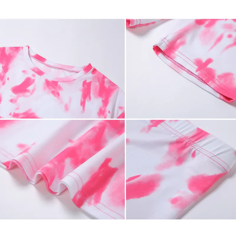 Комплект из двух предметов женские повседневные шорты и топ с принтом свободная