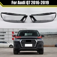 car front headlight lens cover lampshade glass lampcover caps headlamp shell transparent light lamp case for audi q7 20162019