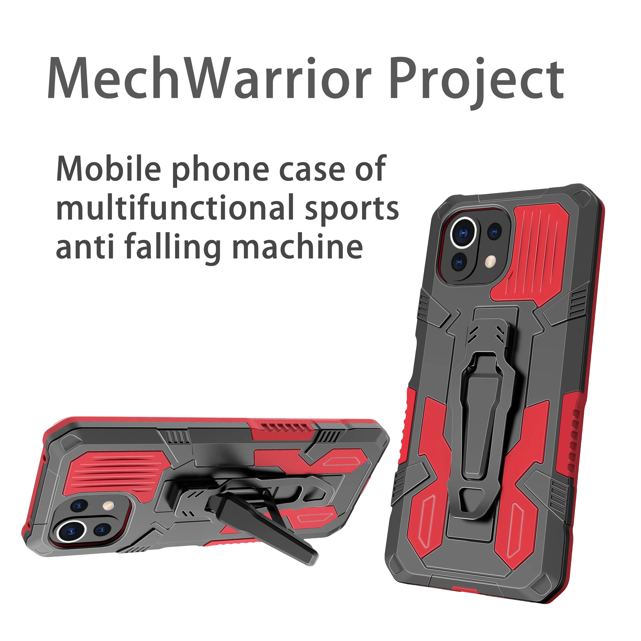 

Shockproof Protective Case for XIAOMI 10T Note10 Redmi 9A 9 9C Note9 9S 7 8 10X CC9E 9 Pro Back Clip Bracket Phone Case