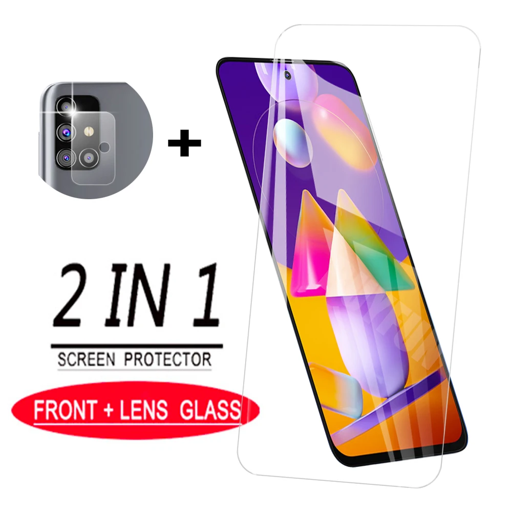 

2 в 1, Защитное стекло для Samsung Galaxy M31s