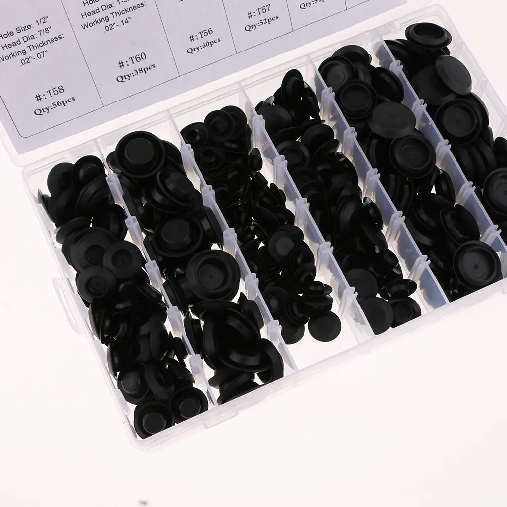 

305 шт., 6 видов резиновой защелкивающейся заглушки, заглушки для отверстий в корпусе, комплекты пробок, резиновая защелка, заглушка, автомобильные молдинги, отделка