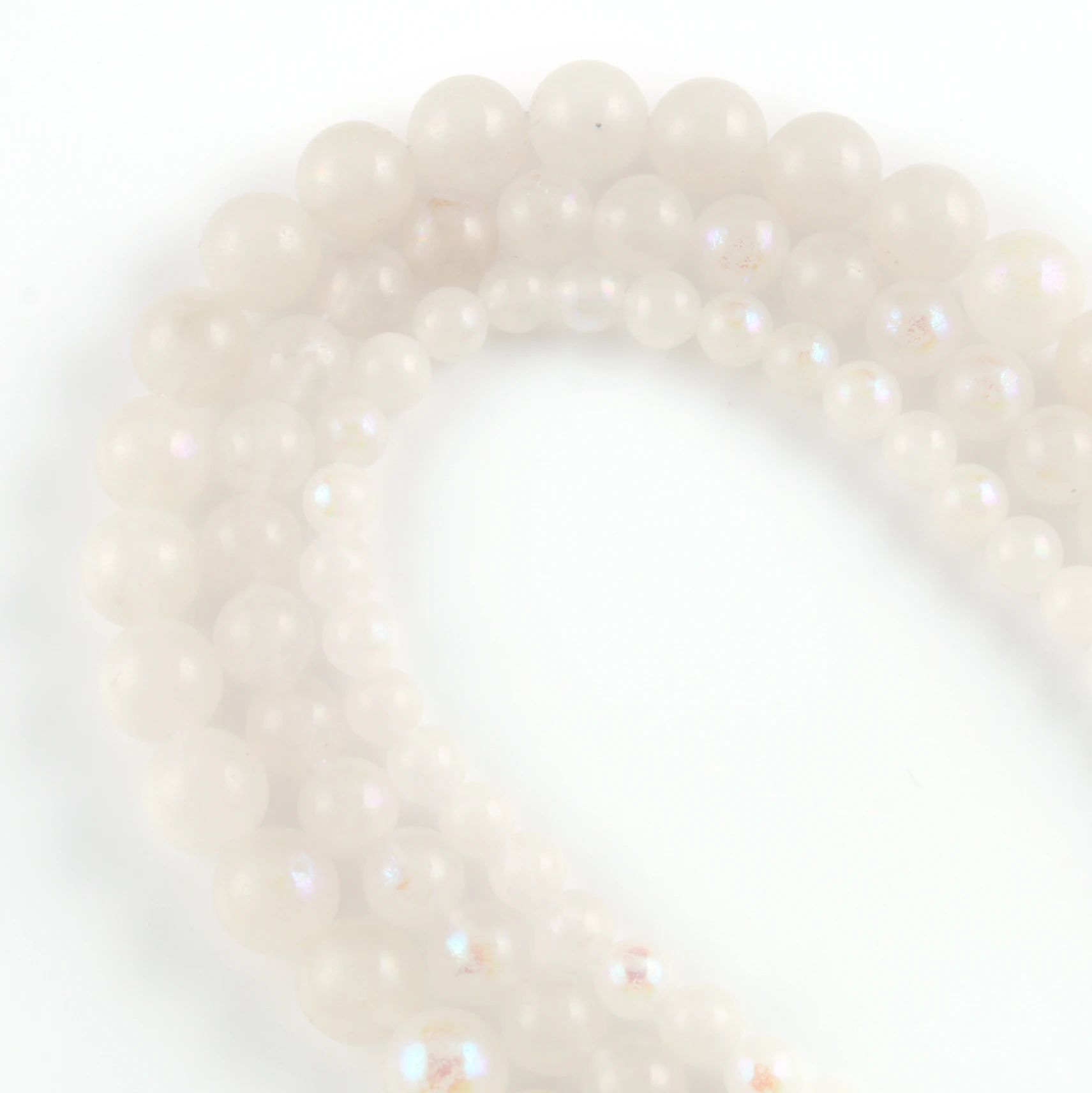 

6 8 10mm Natural Stone White Moonstone Round Beads for Jewelry Making DIY Handmade Bracelet Necklace Accessories 15'' Wholesale